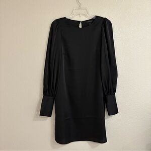 Banana Republic black satin mini dress